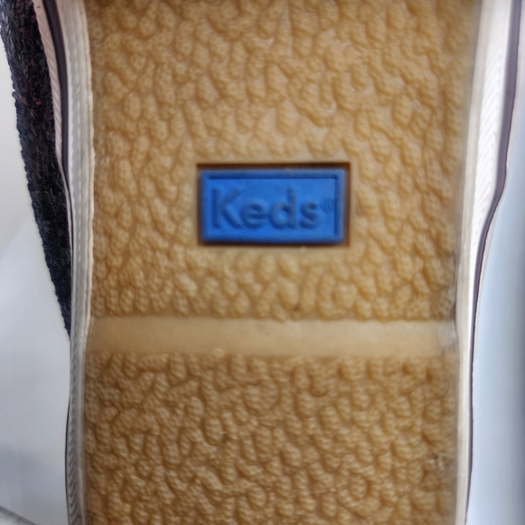 Kate Spade New York X Keds Deep Cherry Lace Up Glitter Sneakers Size 8.5 Formal - Picture 10 of 10